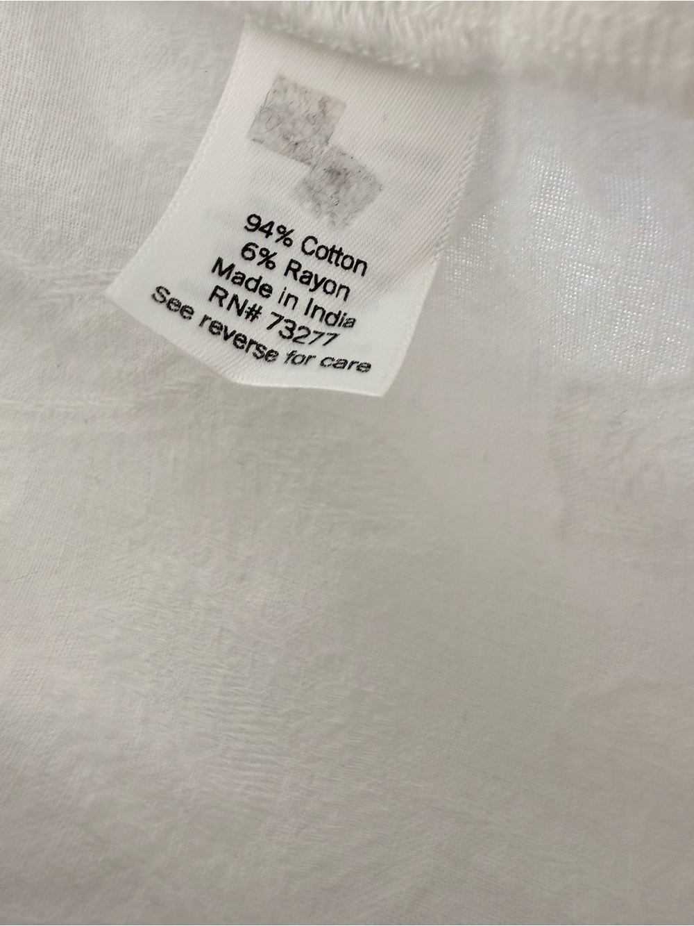 LC Lauren Conrad White Textured Button Front Top - Picture 6 of 7